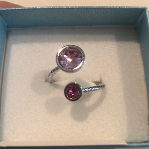 TOUCHSTONE CRYSTAL BY SWAROVSKI CURLED UP RING